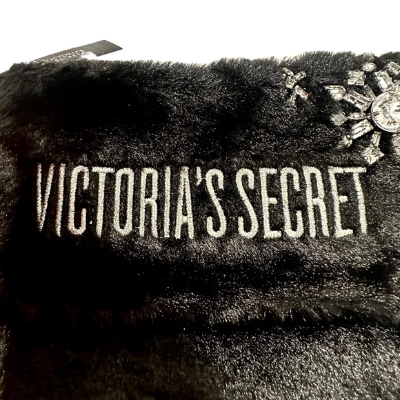 🎄 Stocking 18.5” Plush Victoria’s Secret Black - Picture 2 of 7